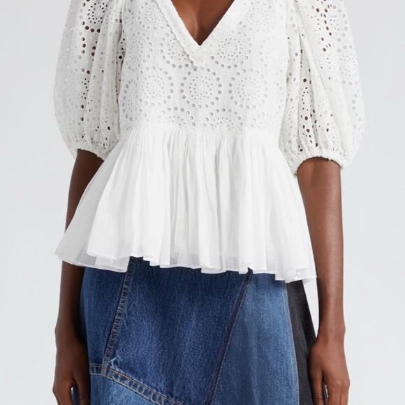 NWT Sea New York Maeve Eyelet Peplum sz small $350 - Picture 5 of 7